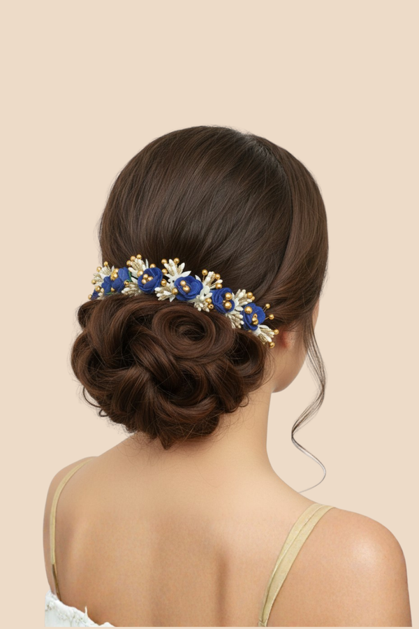 Blue & Gold Floral Bridal Gjara