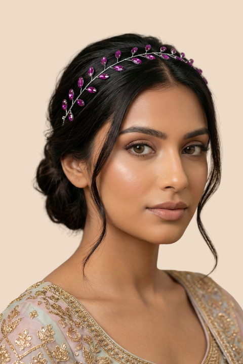 Magenta Pink Crystal Hairband